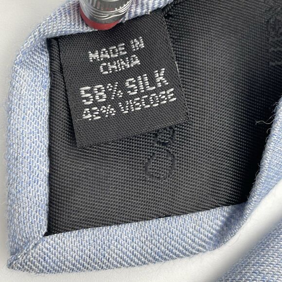 Calvin Klein Silk Blend Neckties Lot of 3 Blue Denim Window Pane Casual Elegant - Picture 13 of 16